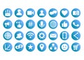 Set of social media buttons for design - vector icons Royalty Free Stock Photo